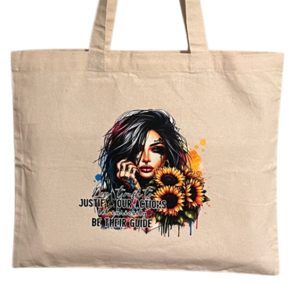 Don’t Rush To Justify Your Actions Handcrafted Canvas Tote Bag